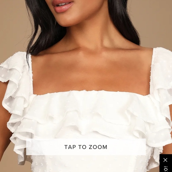 Dear To My Heart White Swiss Dot Tiered Ruffled Midi Dress - Picture 2 of 5